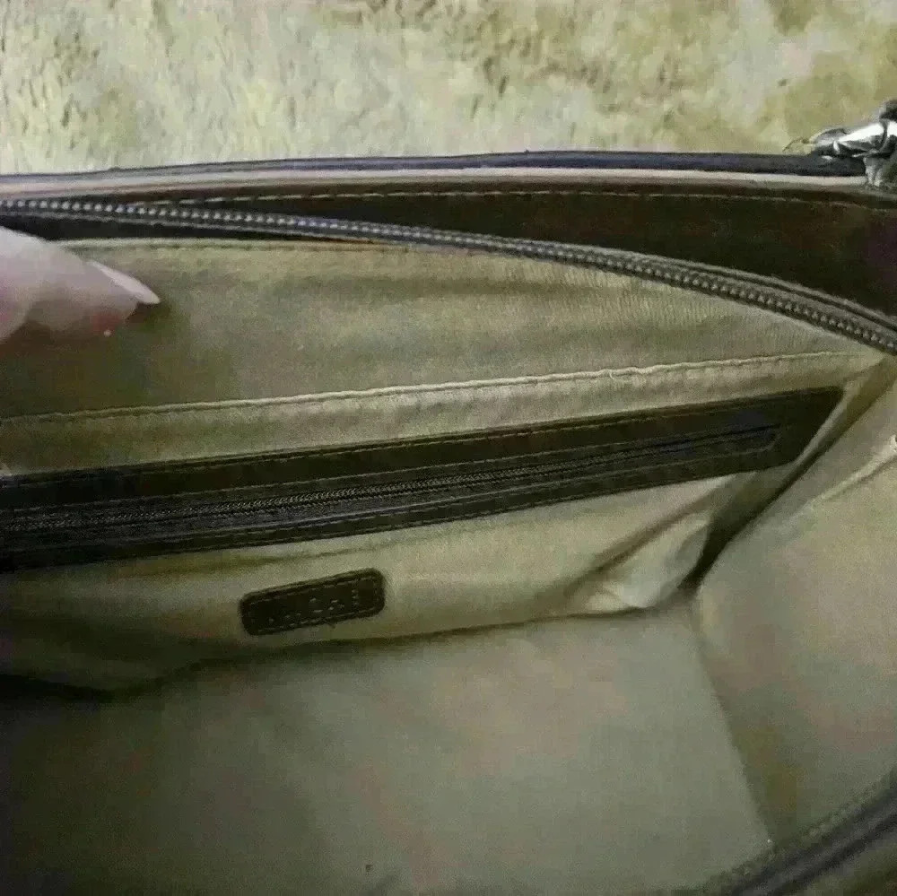 MICHE Small purse. Brown w flowers - Picture 7 of 12